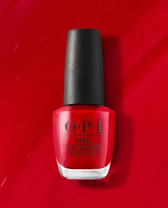 OPI Nail Lacquer, Opaque & Vibrant Crème Finish Red Nail Polish, Up to 7 Days of Wear, Chip Resistant & Fast Drying, Big Apple Red, 0.5 fl oz