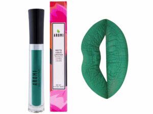 Aromi Matte Liquid Lipstick | Dark Green Lipstick, Vegan, Cruelty-free, Gluten Free, Best Green Liquid Lipstick, Evergreen Lip Color (Emerald Green)