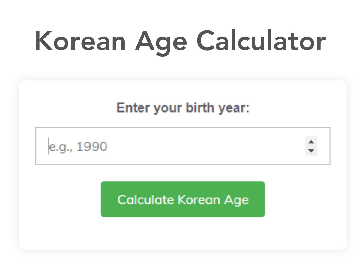 korean-age-calculator