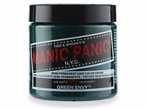 MANIC PANIC Green Envy Hair Dye - Classic High Voltage - Semi Permanent Vibrant Deep Emerald Green Hair Dye With A Very Slight Blue Tint - Vegan, PPD & Ammonia Free (4oz)