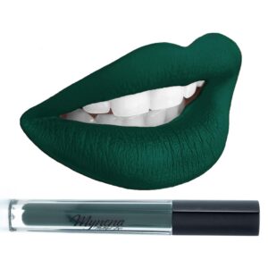 Mynena Dark Green Lipstick Kissproof Waterproof Lightweight Smudge Proof Matte Color Stay Lip Stain Talc-Free Mica-Free Gluten-Free Paraben-Free | Jocelyne