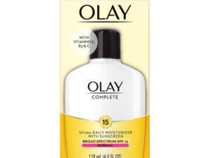 Olay Face Moisturizer Complete Lotion All Day Daily Facial Moisturizing Lotion SPF 15 for Normal Skin and Hydration, Oil-Free Non-Greasy, 6 Fl Oz (Pack of 2)