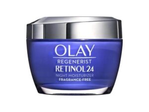 Olay Regenerist Retinol Moisturizer, Retinol 24 Night Face Cream with Niacinamide, Anti-Wrinkle Fragrance-Free 1.7 oz, Includes Olay Whip Travel Size for Dry Skin