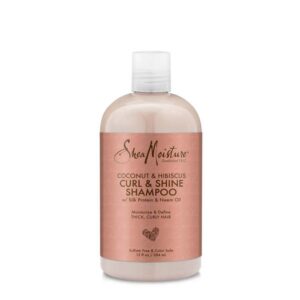 SheaMoisture Curl and Shine Coconut Shampoo Coconut and Hibiscus for Curly Hair Paraben Free Shampoo 13 oz