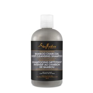 Shea Moisture African Black Soap Bamboo Charcoal Deep Cleansing Shampoo 13 OZ./384 mL