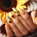 Sunflower Nail Designs