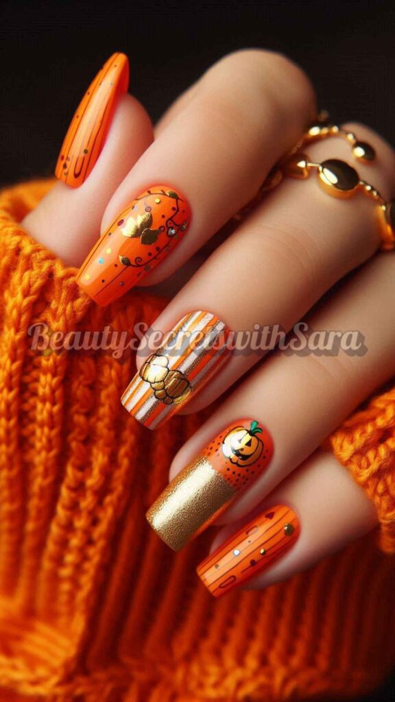 Pops of Pumpkin + Gold