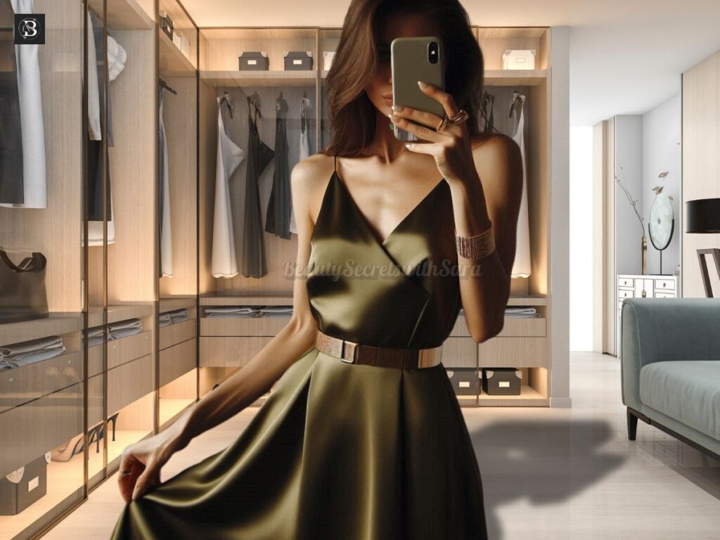 Olive Green in Different Outfit Styles (evening wear)